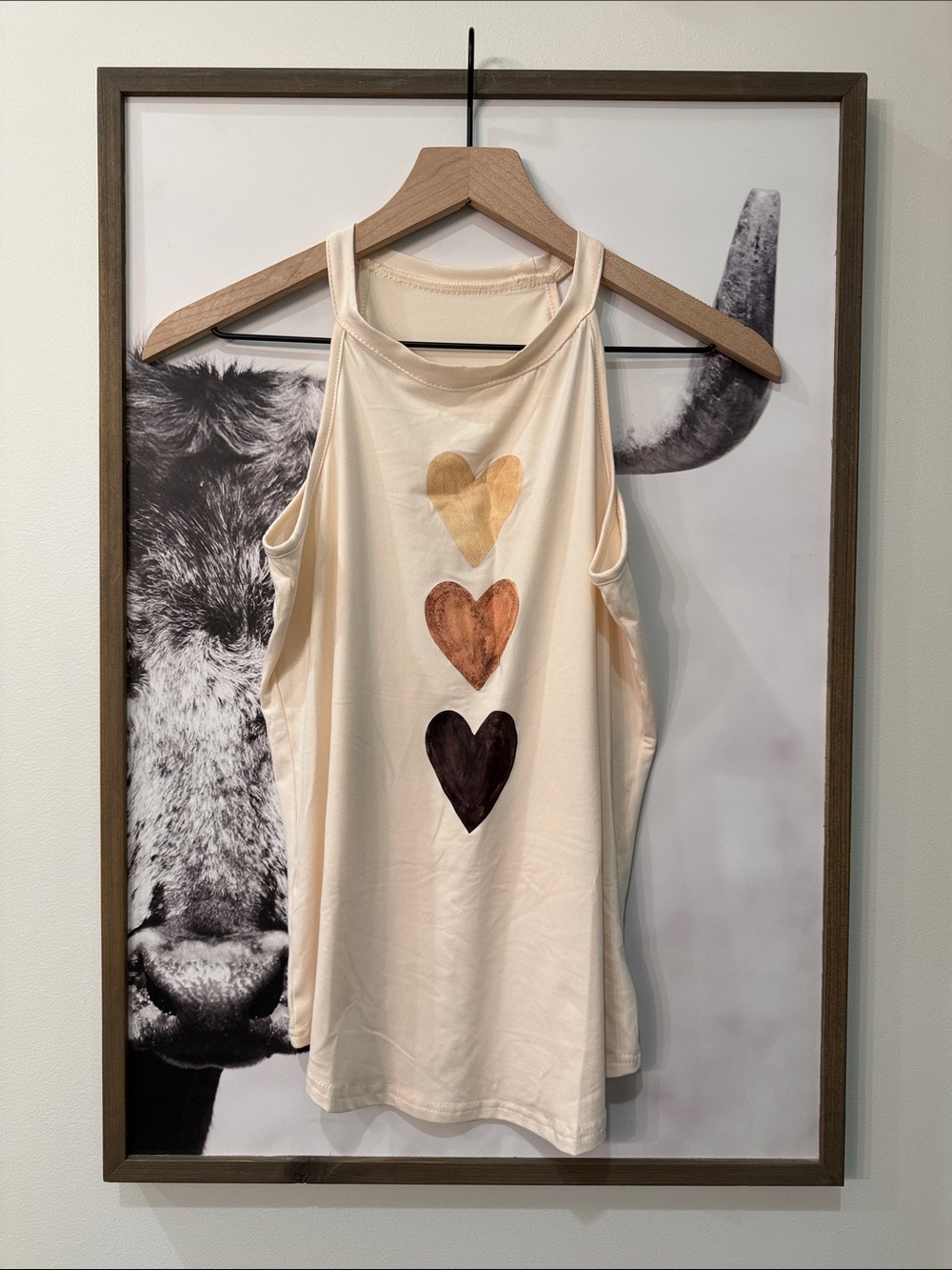 💛🤎🖤 Heart Tank Top